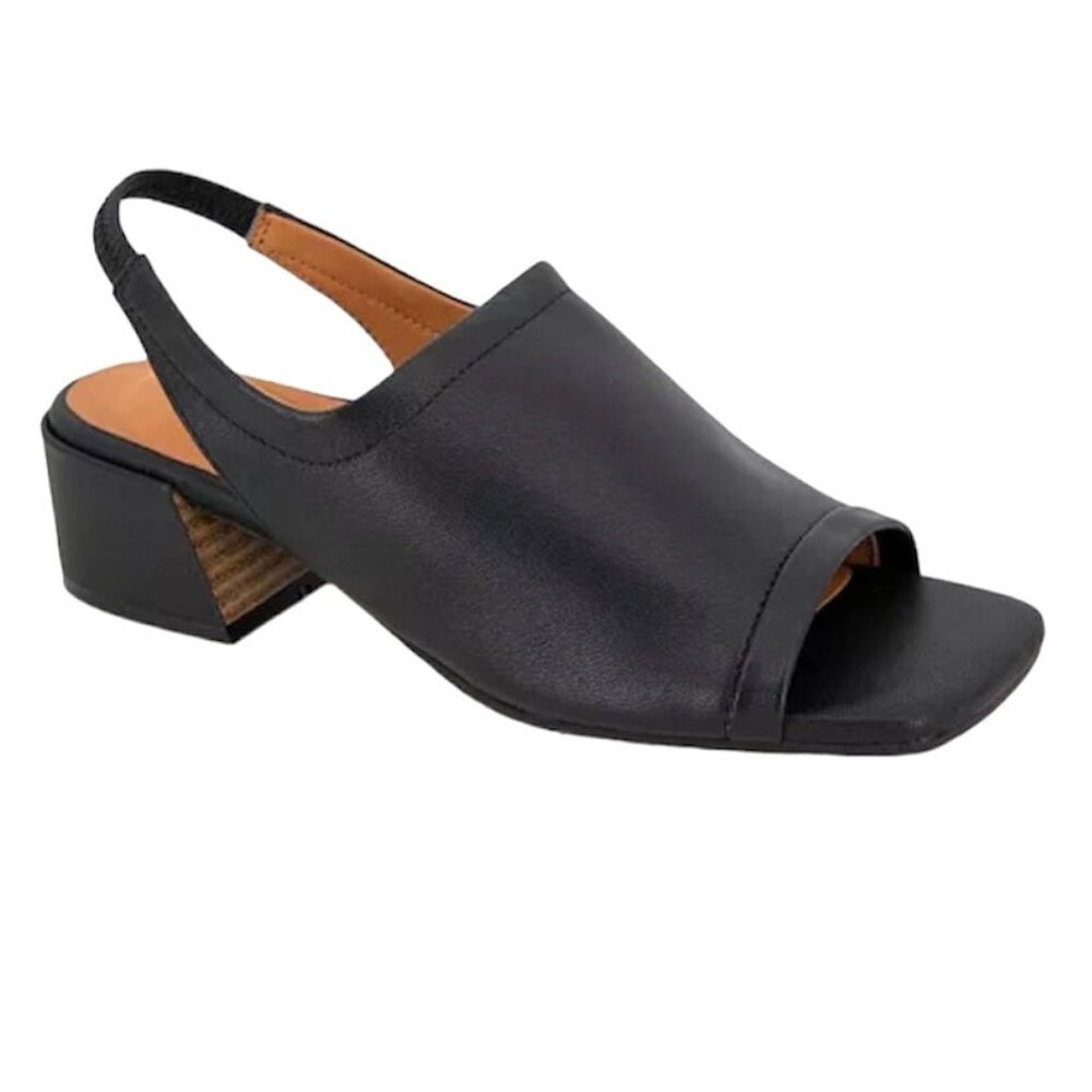 Gentle Souls by KENNETH COLE  PENNY SlingBack Block Heel Sandals Black Size 10